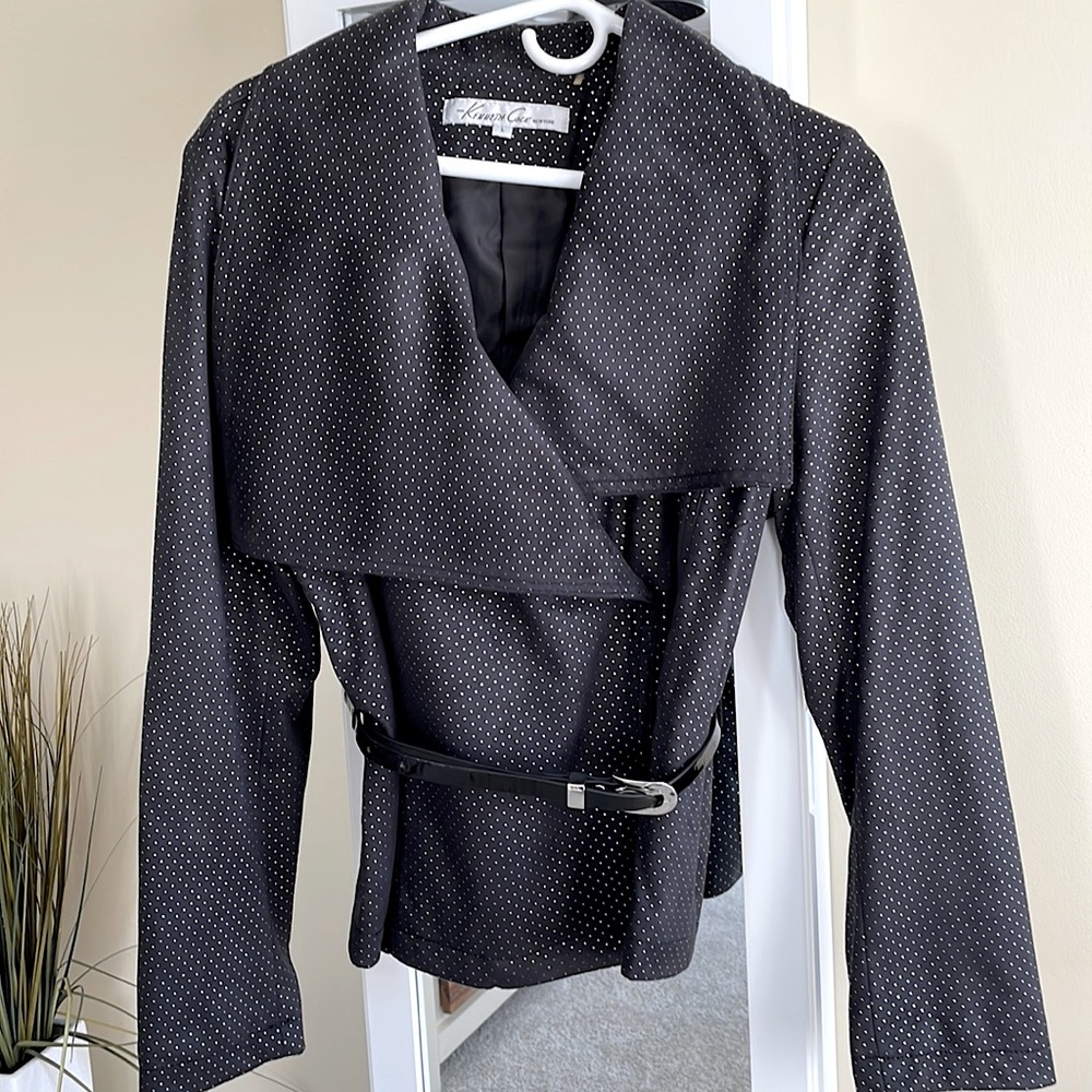 Kenneth Cole light jacket.  Black with silver dots. Brand New never worn